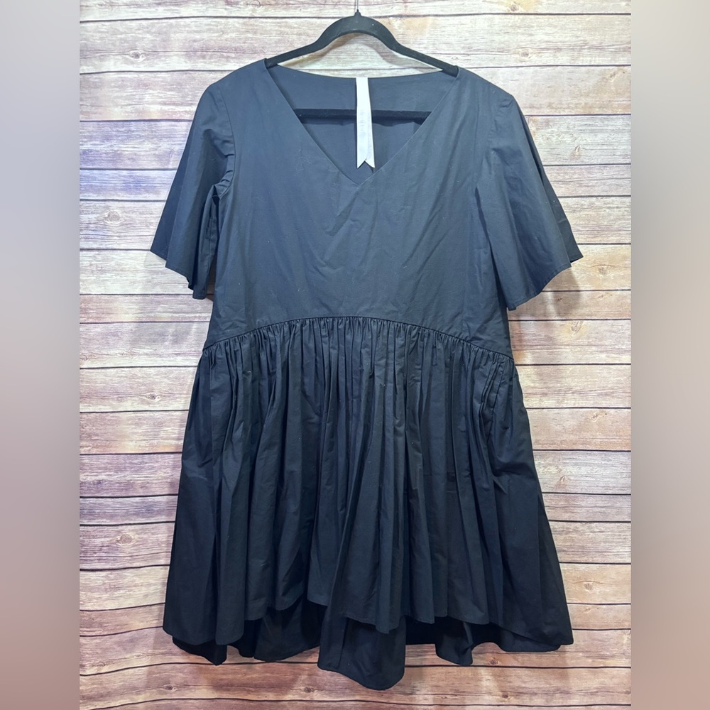 Merlette Black Dress 100% Cotton Full Skirt